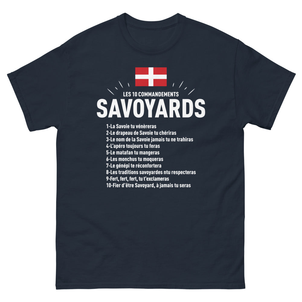 T-shirt Savoie marine - Les 10 Commandements Savoyards