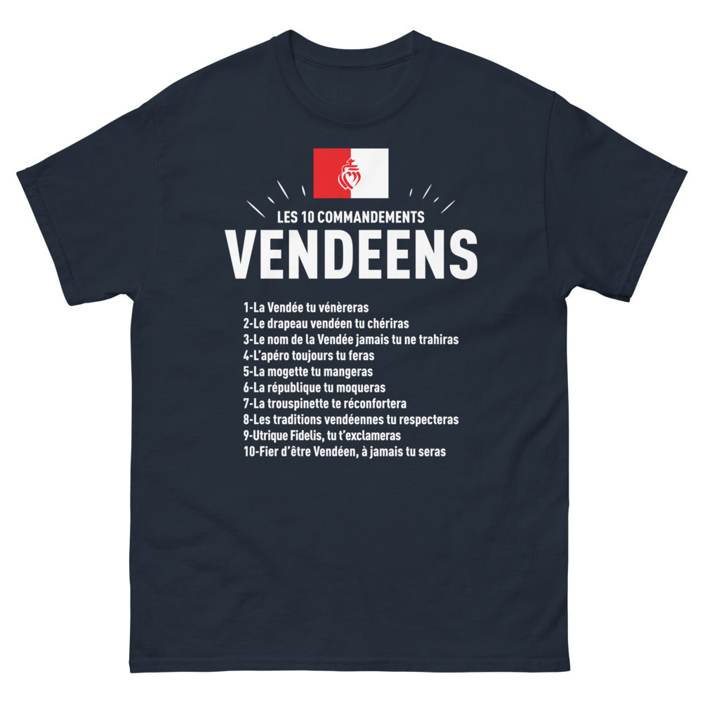 T-shirt Vendée marine - Les 10 commandements vendéens