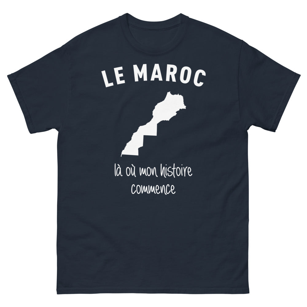 T-shirt Maroc marine - Là Où Mon Histoire Commence