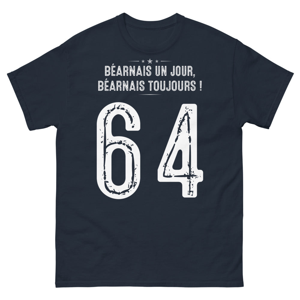 T-shirt Béarnais marine - Un jour Béarnais, Toujours Béarnais