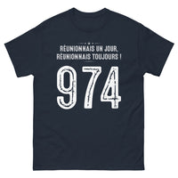 Thumbnail for T-shirt Réunion marine - Réunionnais un Jour, Réunionnais Toujours
