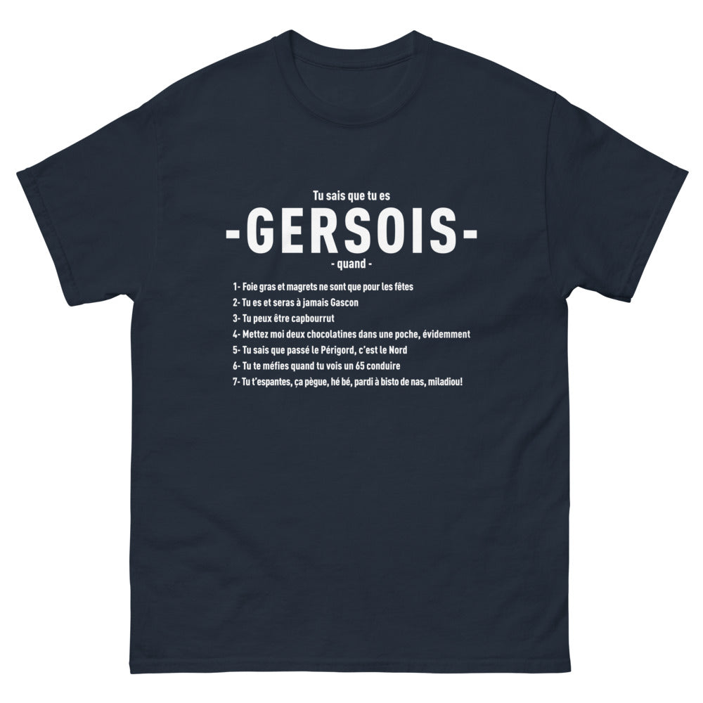 T-shirt Gersois marine - Tu sais que tu es Gersois quand...