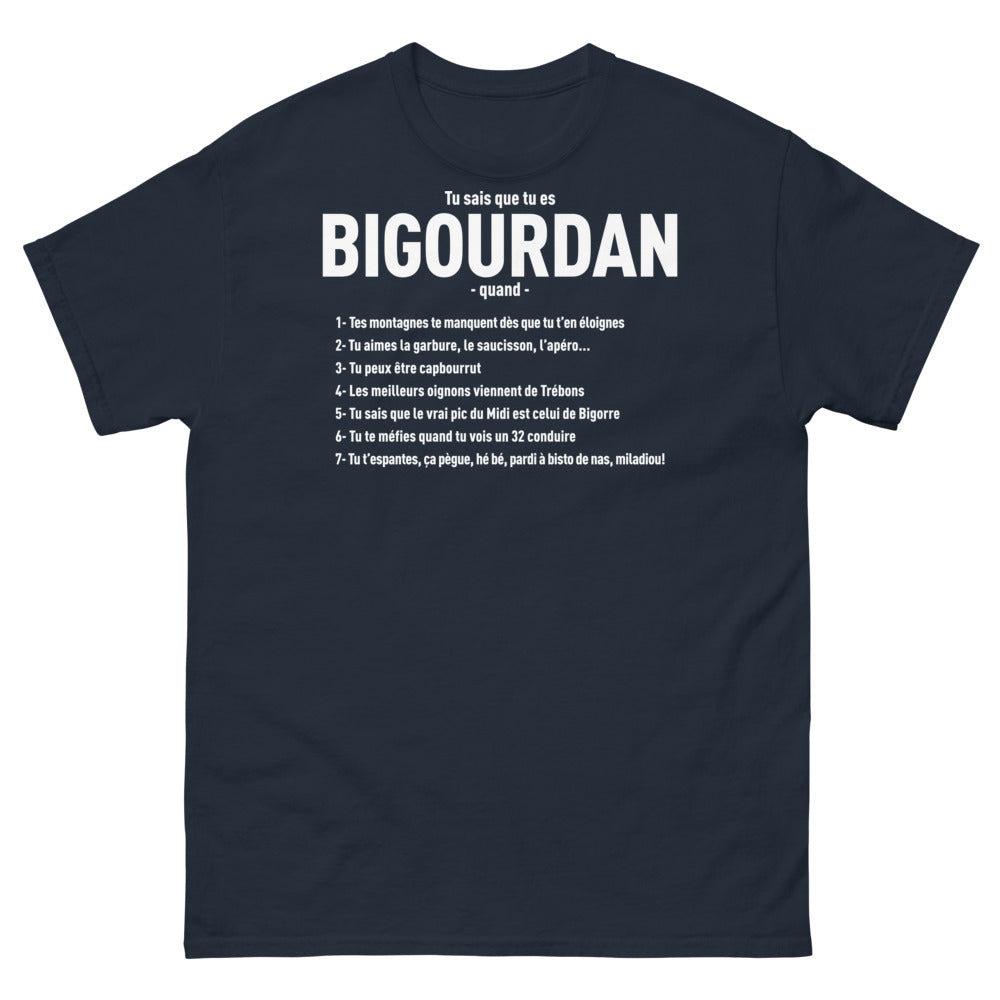 T-shirt Bigourdan marine - Quand les Pyrénées te manquent