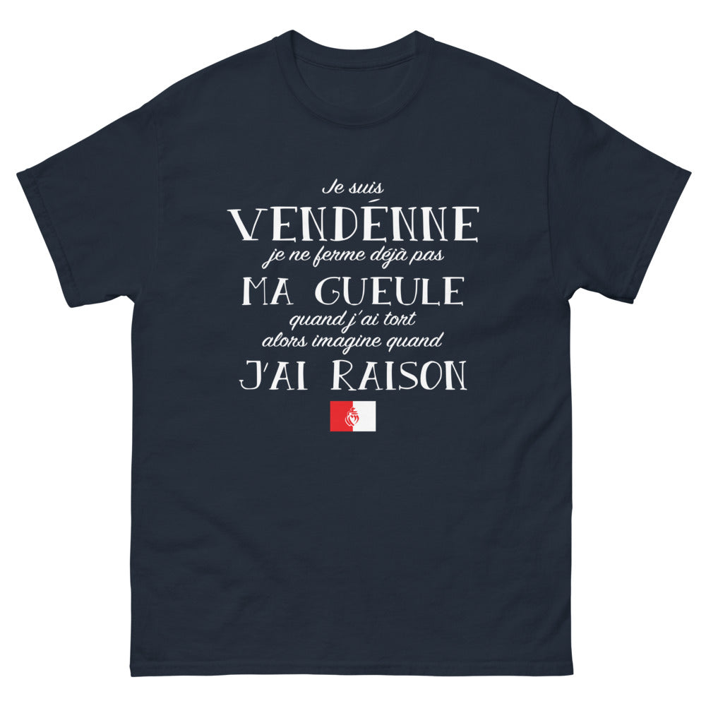 T-shirt Vendéenne marine - Je ne ferme pas ma gueule
