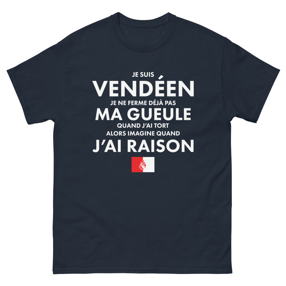 T-shirt Vendée marine - Je ne me tais pas quand j'ai tort