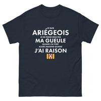 Thumbnail for T-shirt Ariégeois marine - Je suis Ariégeois, je ne ferme pas ma gueule