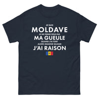 Thumbnail for T-shirt Moldave marine - Je ne ferme déjà pas ma gueule