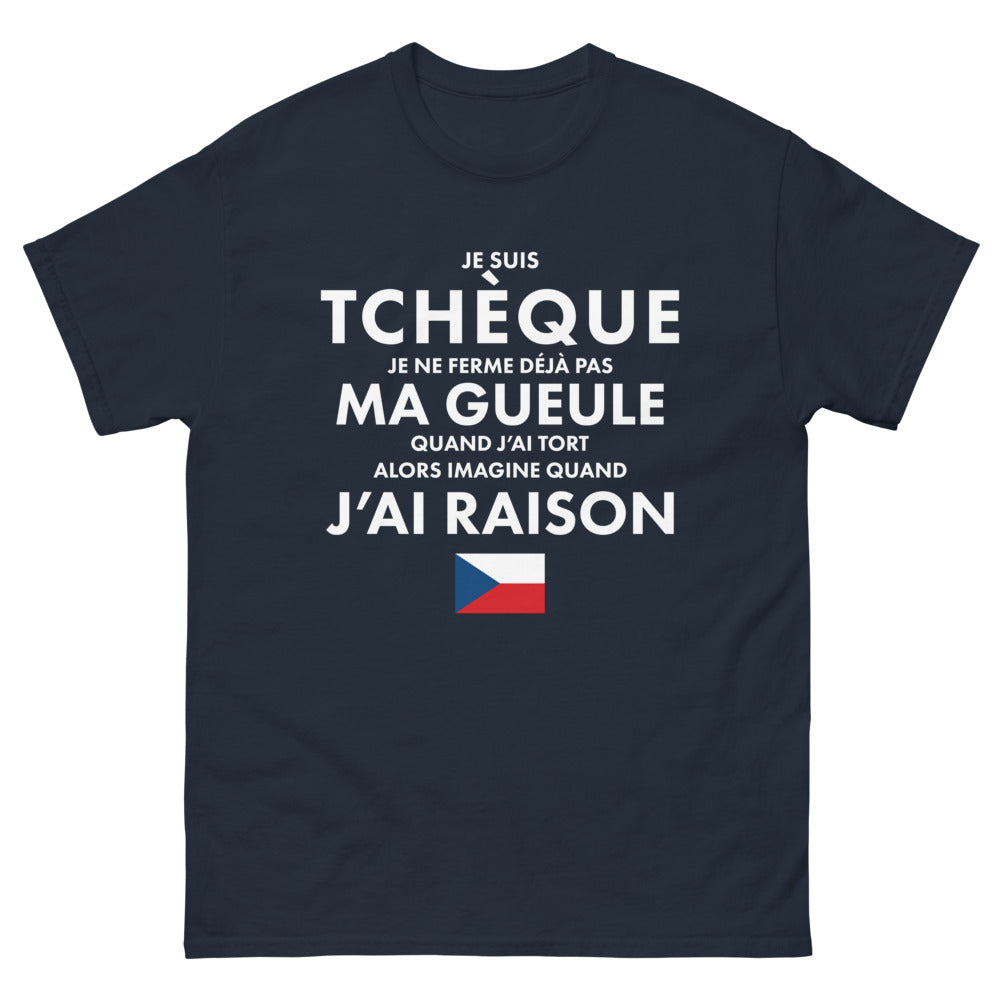 T-shirt Tchèque marine - Fier de dire la vérité