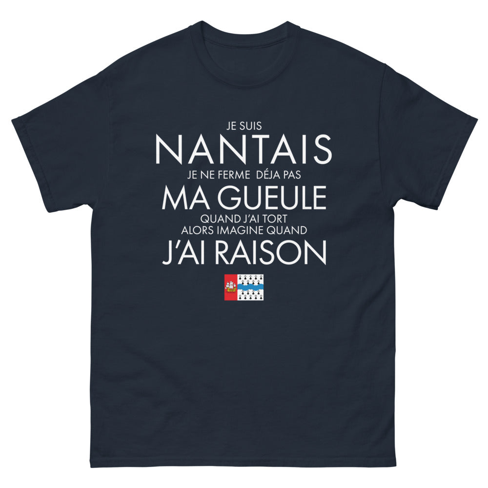 T-shirt Nantes marine - Je suis nantais, je ne ferme pas ma gueule