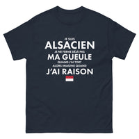 Thumbnail for T-shirt Alsacien marine - Je suis Alsacien, je ne ferme pas ma gueule