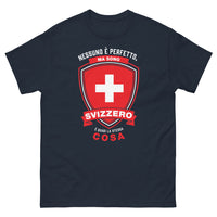 Thumbnail for Maglietta Svizzera blu navy - Nessuno è Perfetto ma Sono Svizzero