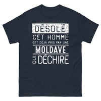 Thumbnail for T-shirt Moldavie marine - Désolé cet homme est déjà pris