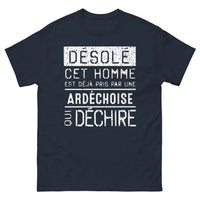 Thumbnail for T-shirt Ardèche marine - Déjà pris par une Ardéchoise déchirante