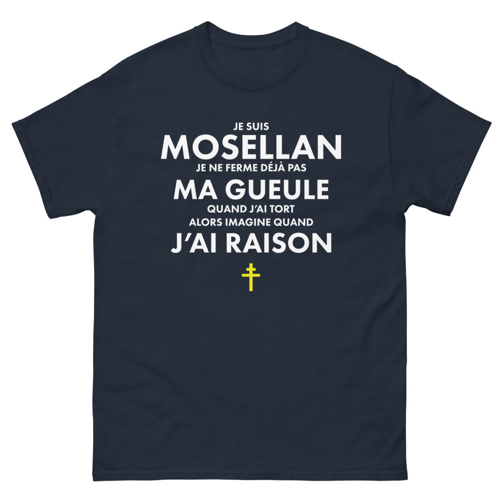 T-shirt Mosellan marine - Je suis Mosellan et fier de l'être