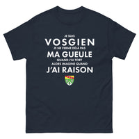 Thumbnail for T-shirt Vosgien marine - Je ne ferme pas ma gueule quand j'ai tort