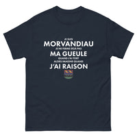 Thumbnail for T-shirt Morvan marine - Je suis Morvandiau et je ne ferme pas ma gueule