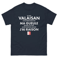Thumbnail for T-shirt Valaisan marine - Je suis valaisan, je ne ferme pas ma gueule
