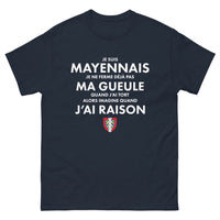 Thumbnail for T-shirt Mayennais marine - Je suis mayennais, je ne ferme pas ma gueule