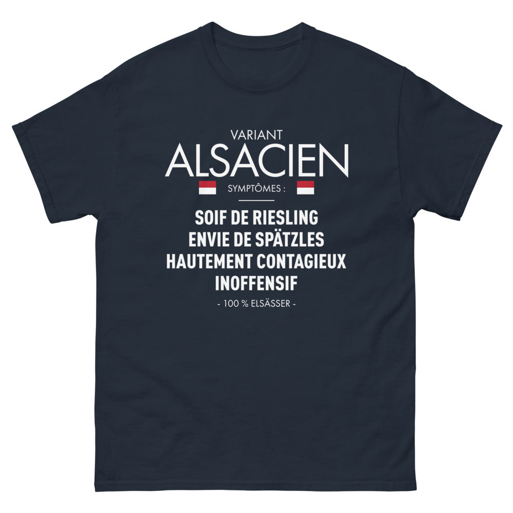 T-shirt Alsacien marine - Symptômes : soif de Riesling