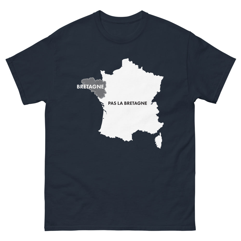 T-shirt Bretagne marine - Pas la Bretagne avec humour