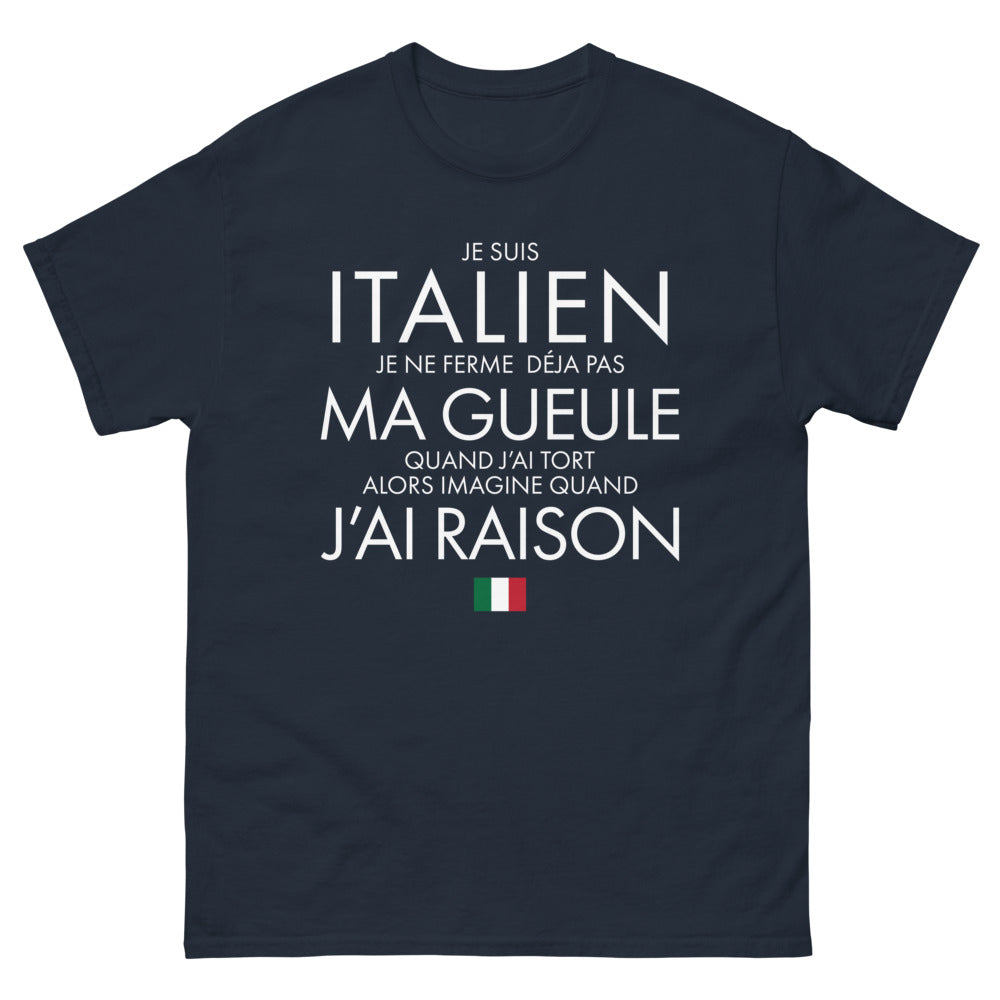 T-shirt Italie marine - Je ne ferme pas ma gueule