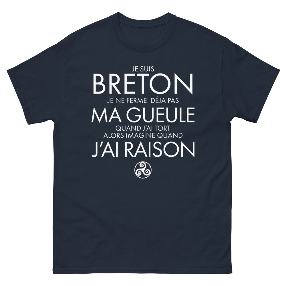 T-shirt Bretagne marine - Je suis Breton, fier et bavard