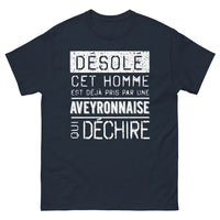 Thumbnail for T-shirt Aveyron marine - Désolé cet homme est déjà pris