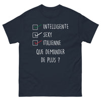 Thumbnail for T-shirt Italie marine - Intelligente, sexy et pleine de charme