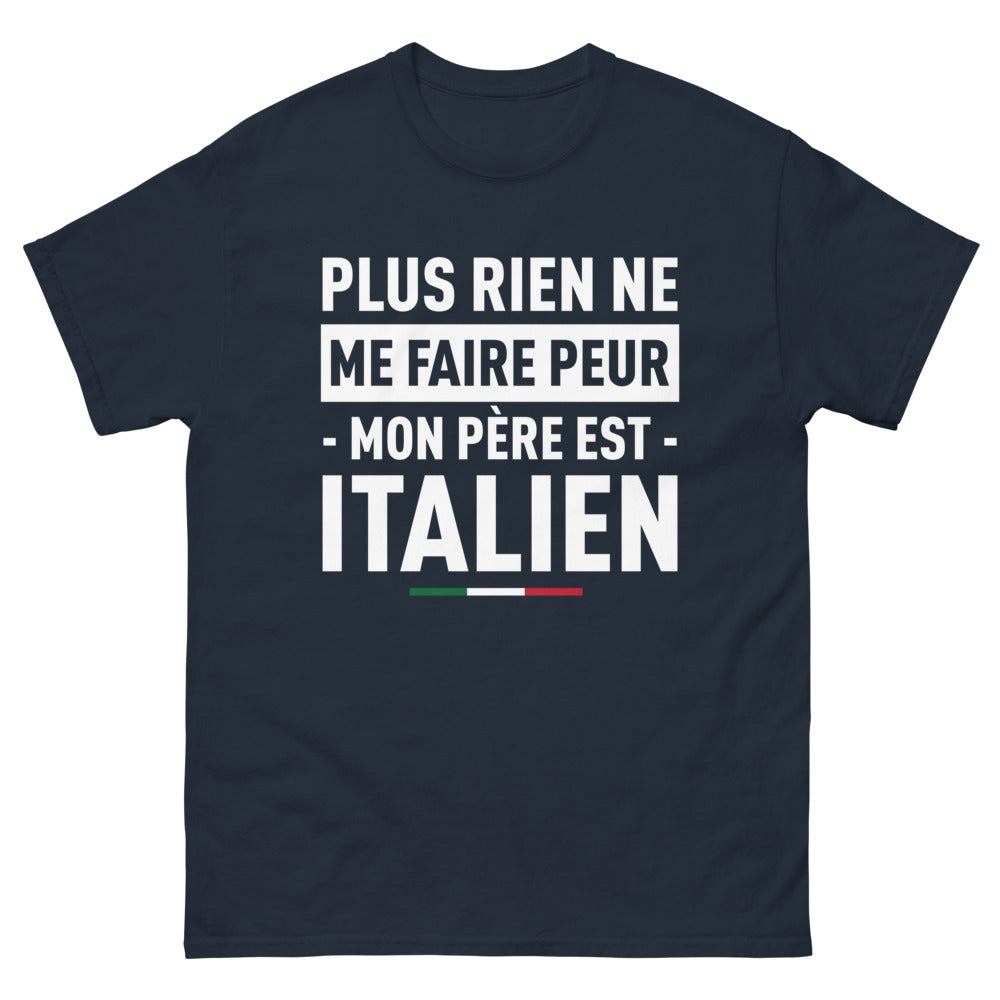 T-shirt Italie marine - Pas peur, mon père est italien