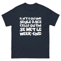 Thumbnail for T-shirt Toulousain marine - Il n'y a qu'une seule race, celle qu'on se met le week-end