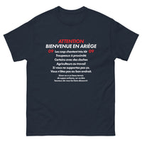 Thumbnail for T-shirt Ariège marine - Quand les coqs chantent et les cloches tintent