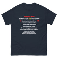 Thumbnail for T-shirt Aveyron marine - Bienvenue en Aveyron, coqs chantent