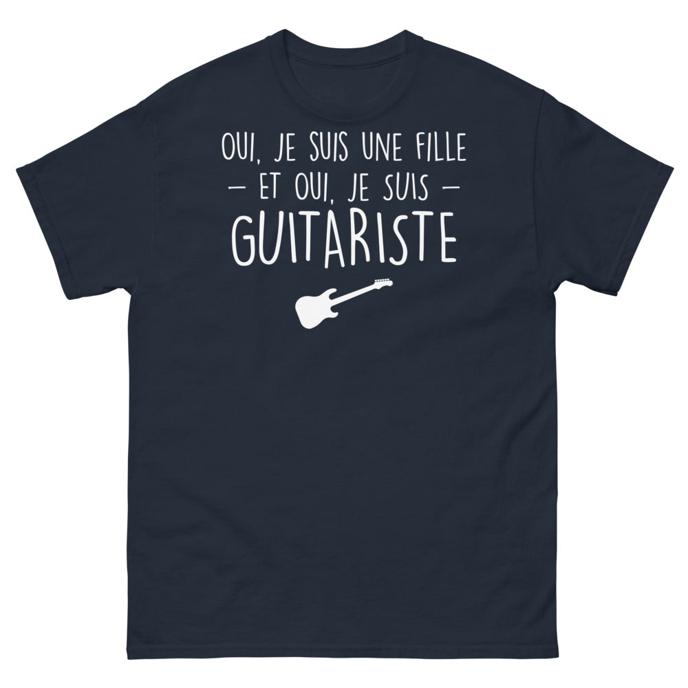 T-shirt musique noir dos - Je suis une fille et une guitariste