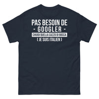 Thumbnail for T-shirt Italie marine - Pas besoin de googler, je suis italien
