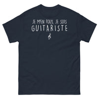 Thumbnail for T-shirt guitariste noir - Pas de stress, je suis guitariste dos