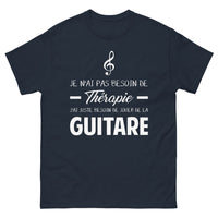 Thumbnail for T-shirt Guitariste marine - Thérapie non requise, juste de la musique