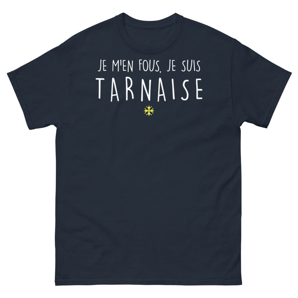 T-shirt Tarn marine - Je m'en fous, je suis Tarnaise