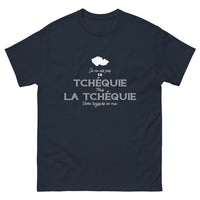 Thumbnail for T-shirt Tchéquie marine - Je ne vis pas en Tchéquie mais la Tchéquie vivra toujours en moi