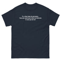 Thumbnail for T-shirt Béarn marine - Deux types de personnes sur le béret