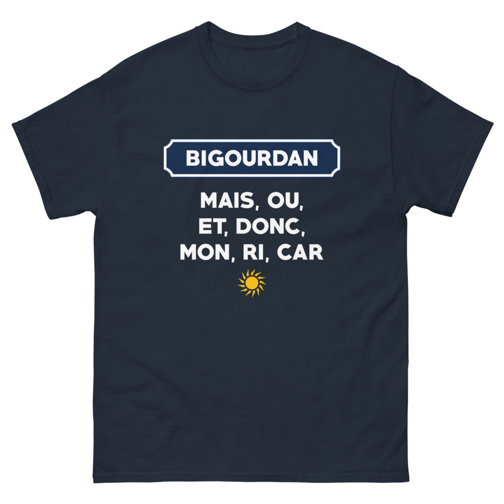 T-shirt Bigourdan marine - Fierté du Sud-Ouest avec humour