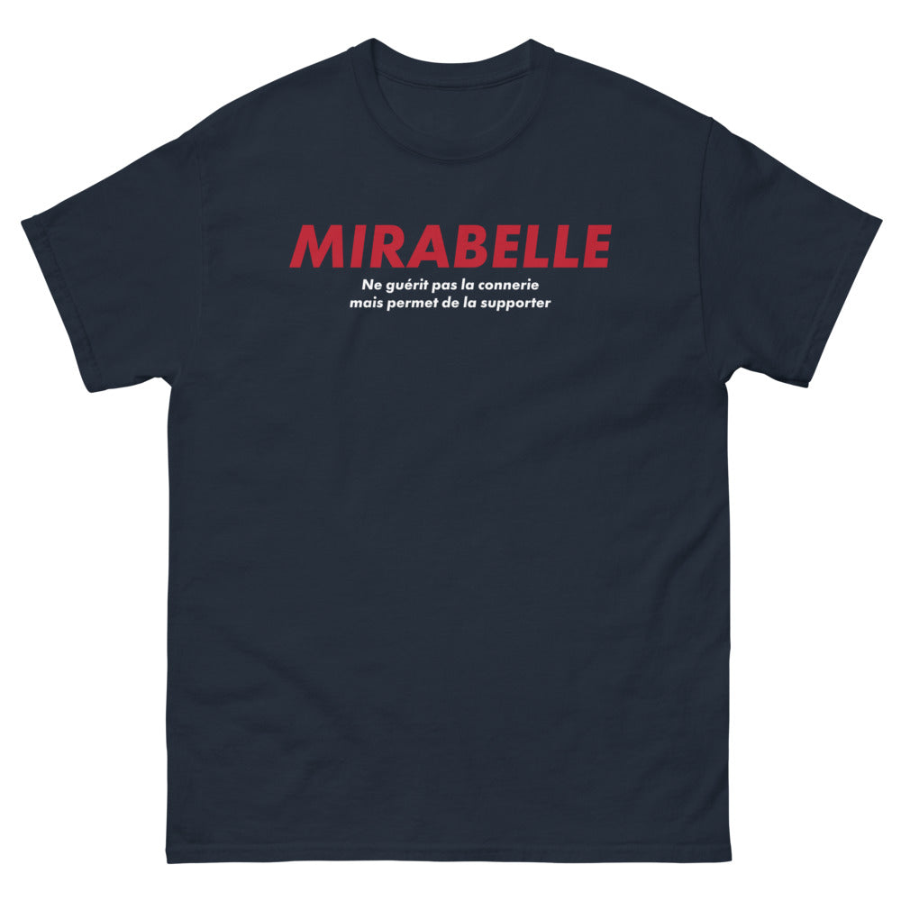 T-shirt Lorraine bleu marine - La mirabelle aide à supporter la connerie