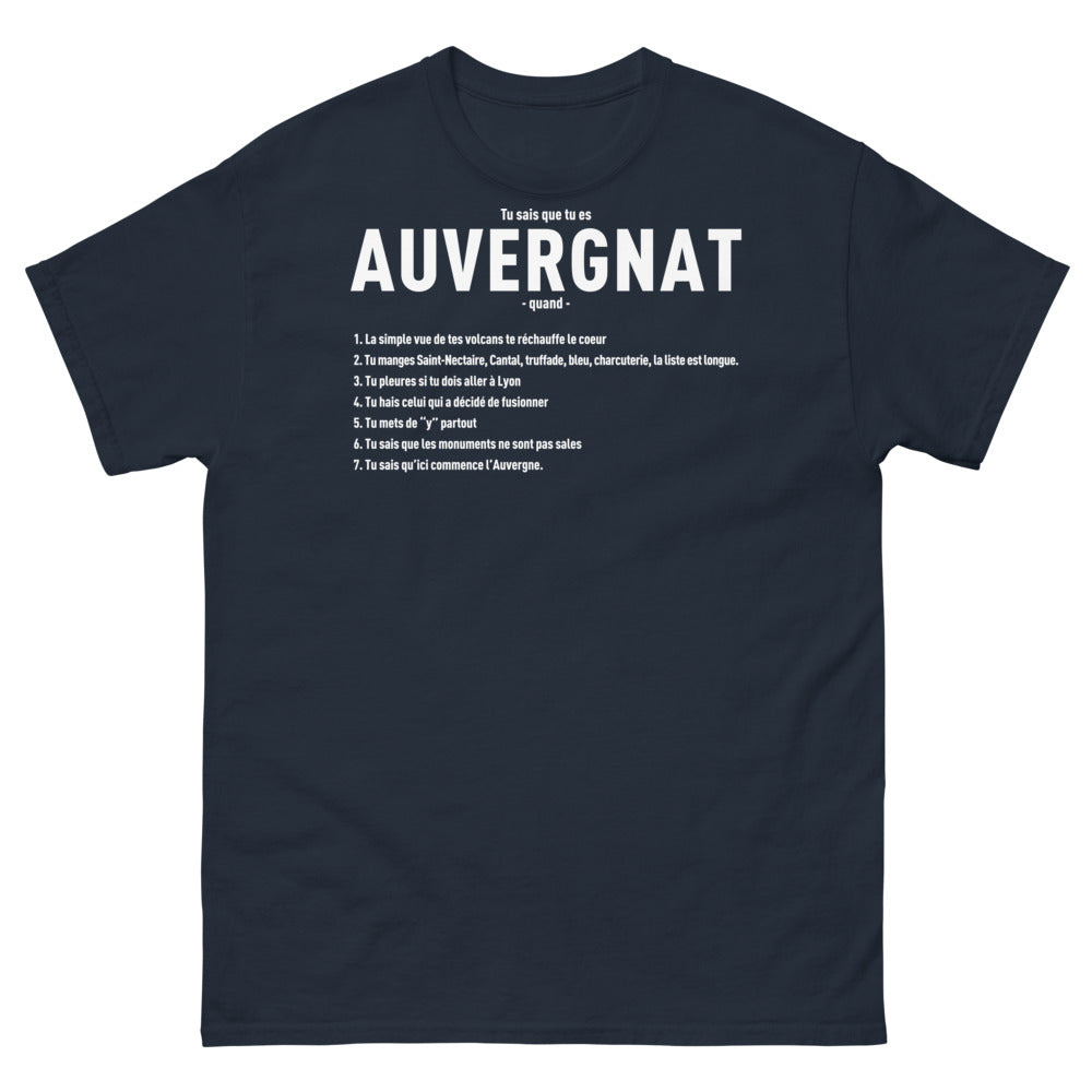 T-shirt Auvergne marine - Tu sais que tu es Auvergnat quand...