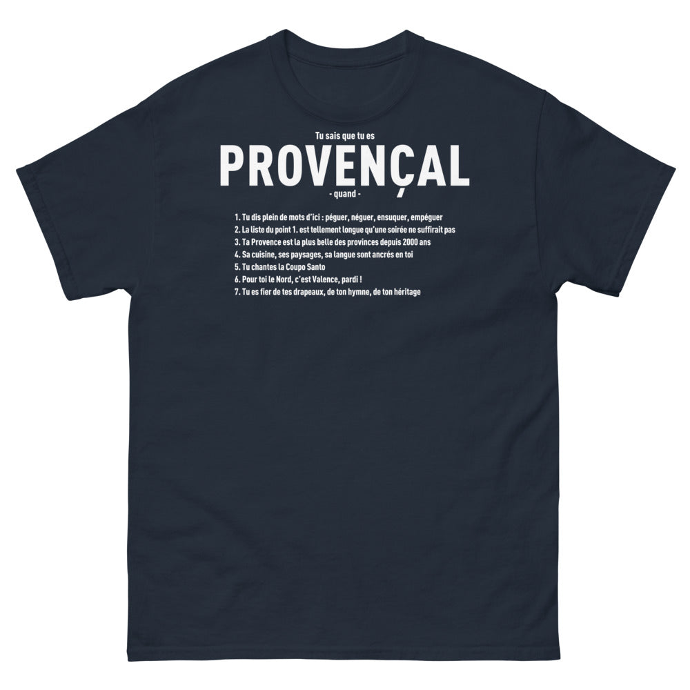 T-shirt Provence marine - Parlez-vous le provençal ?