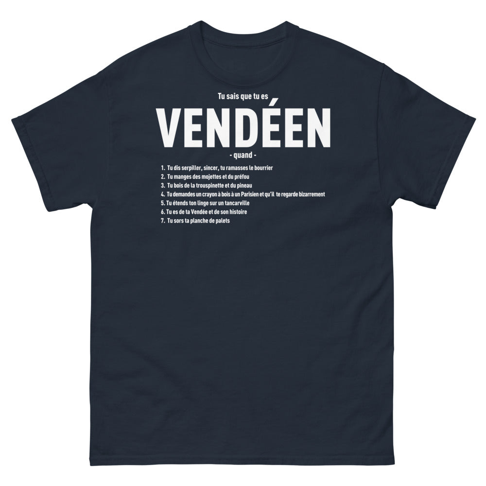 T-shirt Vendée marine - Tu sais que tu es Vendéen quand...