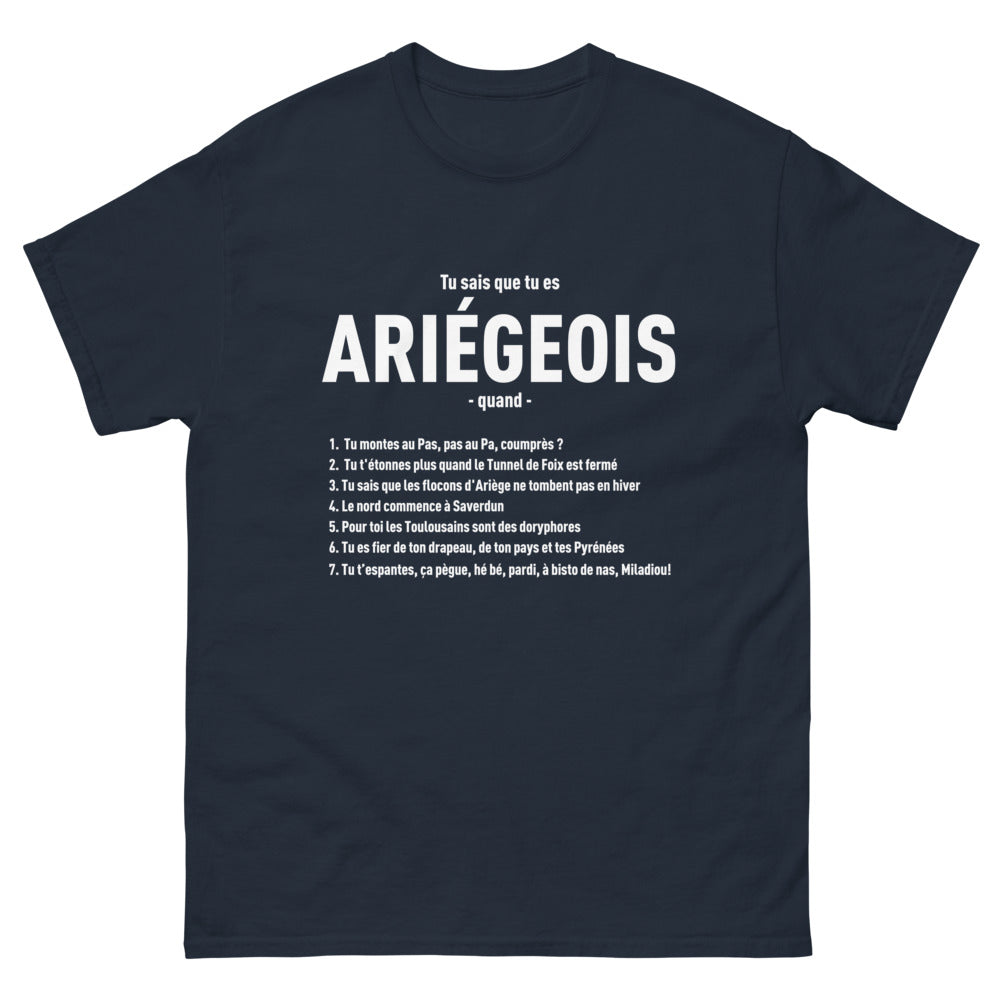 T-shirt Ariège marine - Vous savez que vous êtes Ariegeois quand...
