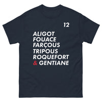 Thumbnail for T-shirt Aveyron marine - Aligot, Fouace, Farcous, Tripous