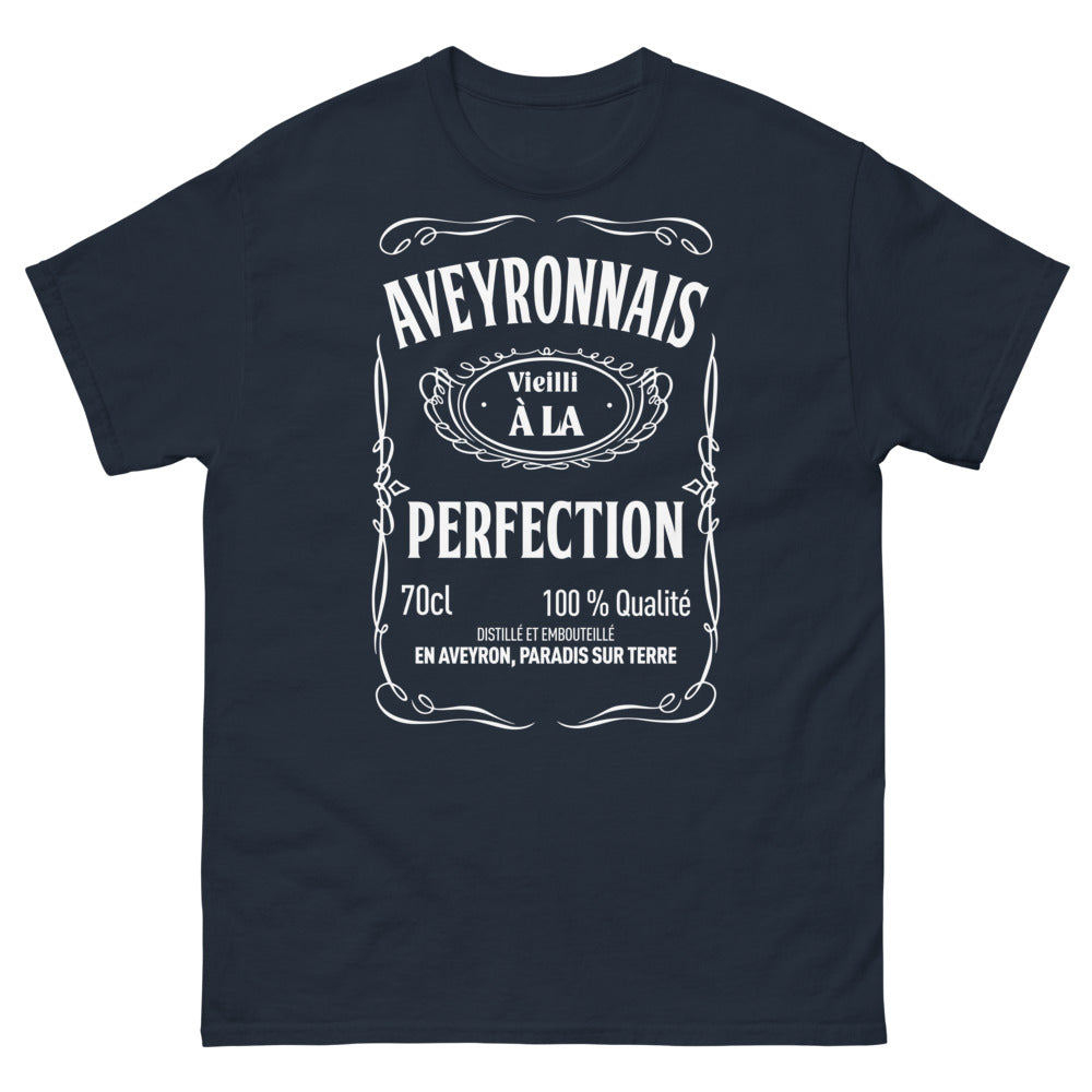 T-shirt Aveyron noir dos - Vieilli à la perfection