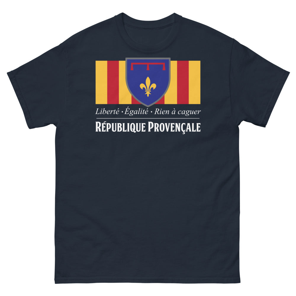 T-shirt Provence marine - Liberté, Égalité, Rien à Caguer