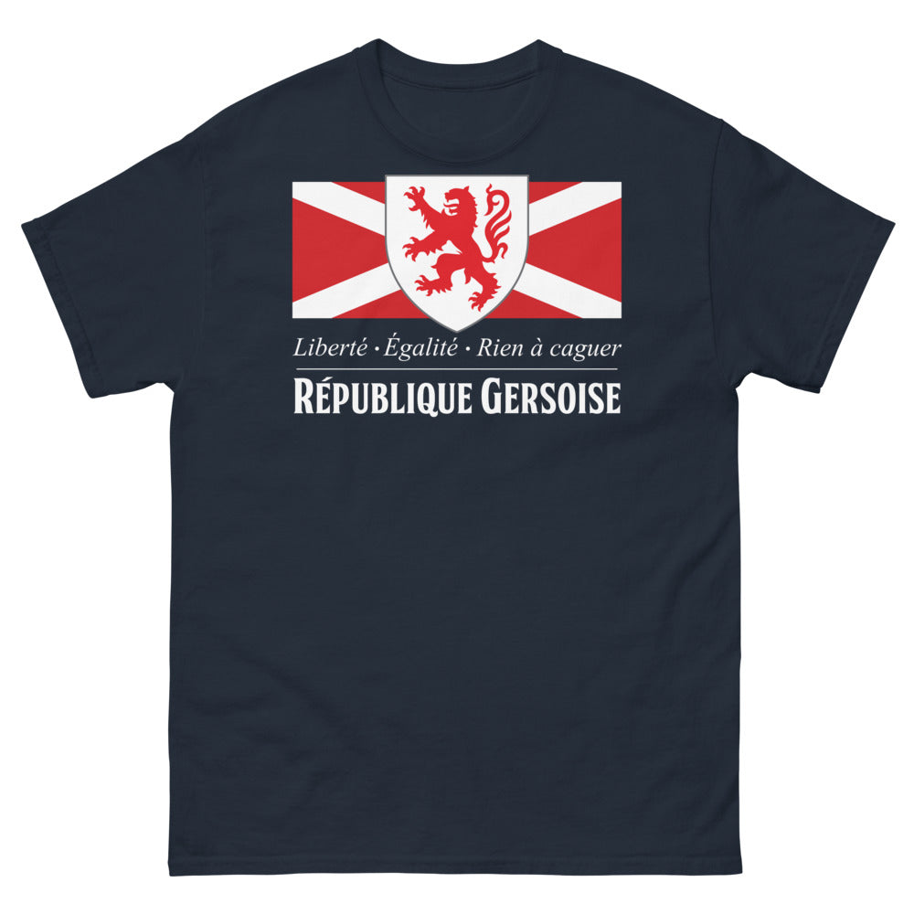 T-shirt Gers noir dos - Liberté, Égalité, Rien à Caguer