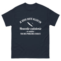 Thumbnail for T-shirt Nouvelle-Calédonie marine - Échapper aux soucis d'adulte